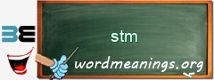WordMeaning blackboard for stm